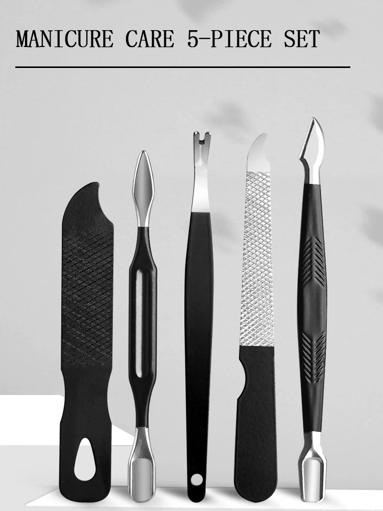 7-24 pezzi Set di strumenti per manicure Kit di taglierina per cuticole in acciaio inossidabile Tagliaunghie professionale Pedicure Strumenti per toelettatura di nail art