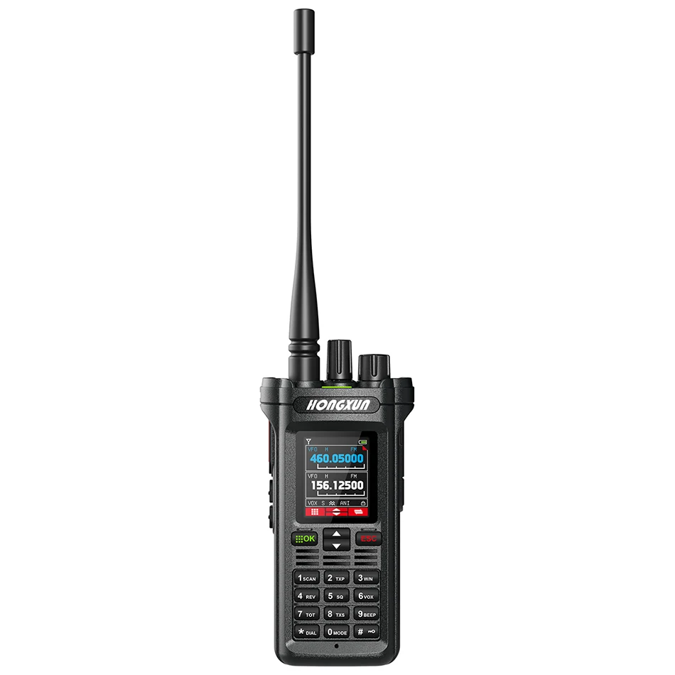 HX GP-15 プロ仕様ハンディ無線機 (ハンティング用) UHF/VHF対応 Type-C/ドック充電式 1.77インチカラースクリーン 大容量バッテリー搭載