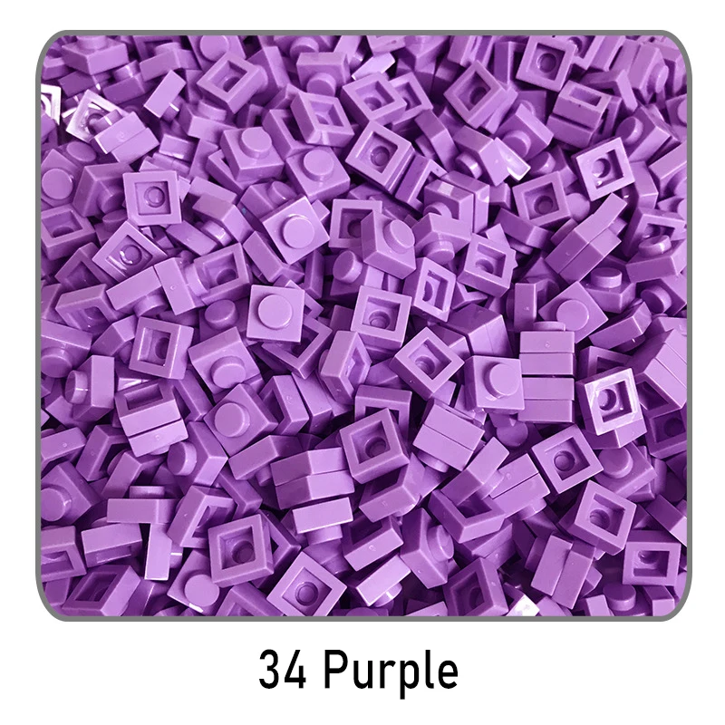 100 Stücke DIY Ziegel Teile 3024 1x1 Platte Pädagogische Tech Bau Assmble Kompatible Block Teile Spielzeug für Kind Kinder
