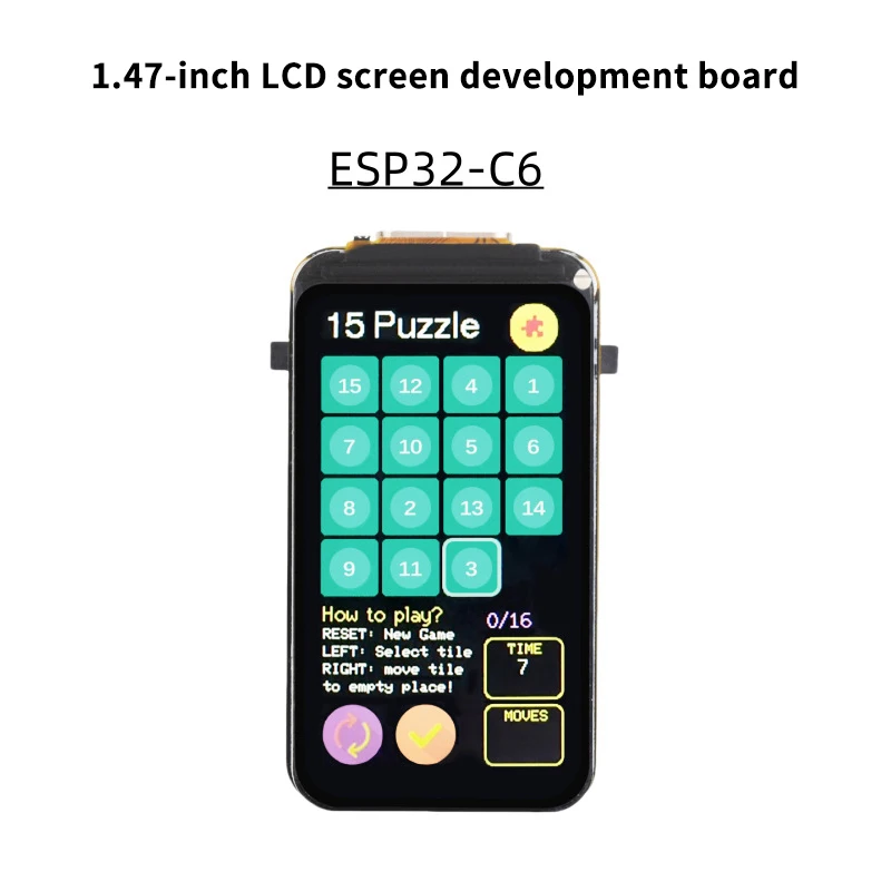 ESP32-C6 Lcd Screen Development Board Wifi 6 5 Onboard Rgb Color 1.47 Inch Tft Led Screen USB Type-C Interface