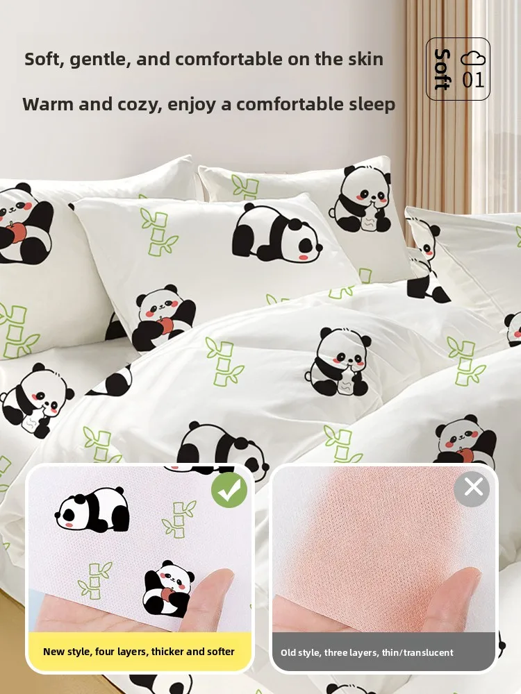 Thickened Travel Sleeping Bag Single Double Person Dirt Resistant Hotel Disposable Bed Sheet Cover Pillow Case Quilt Set Four...