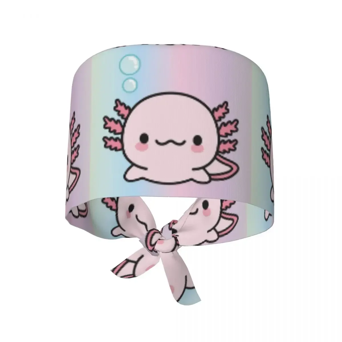 Cute Axolotl Scrub Hat Doctor Working Surgical Cap Men Women Adjustable Nursing Caps for Dentist