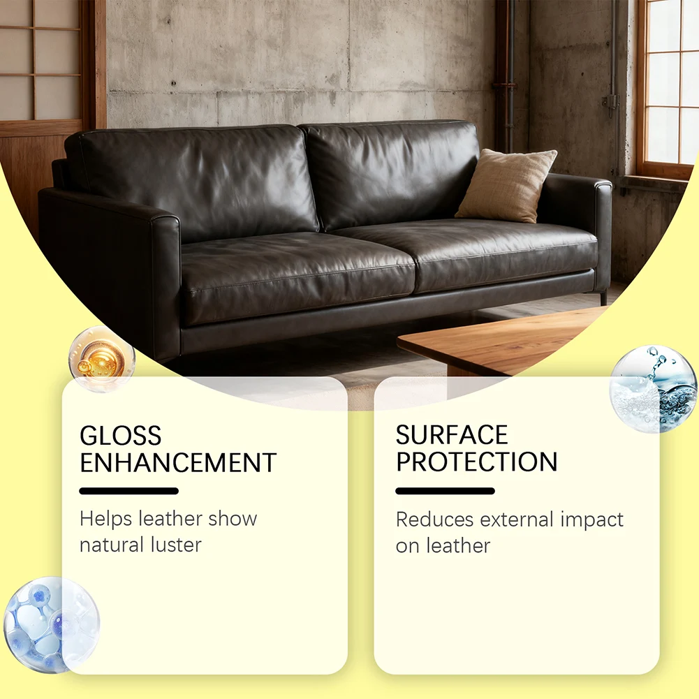Leather Sofa Care Cream Deeply Nourish Remove Stains Prevent Mold Odor Brighten The Leather Color Leather Sofa Cream - view 5