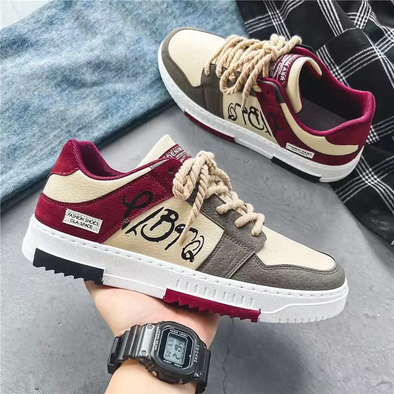 Nieuwe Mode Designer Schoenen Mannen Casual Platform Sneakers Lace Up Trainers Student Sneakers Heren Gevulkaniseerde Schoenen Zapatillas Hombre