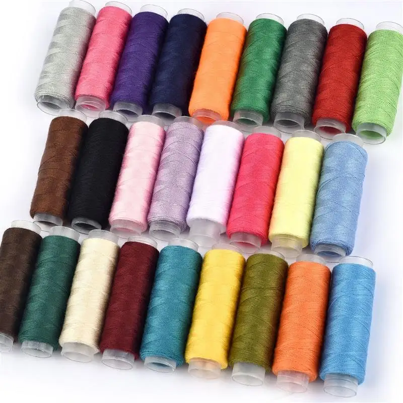 130meter Polyster Hand Sewing Thread 402 High Tenacity Machine Embroidery Sewing Threads Craft Patch Sewing Supplies 26 Colors