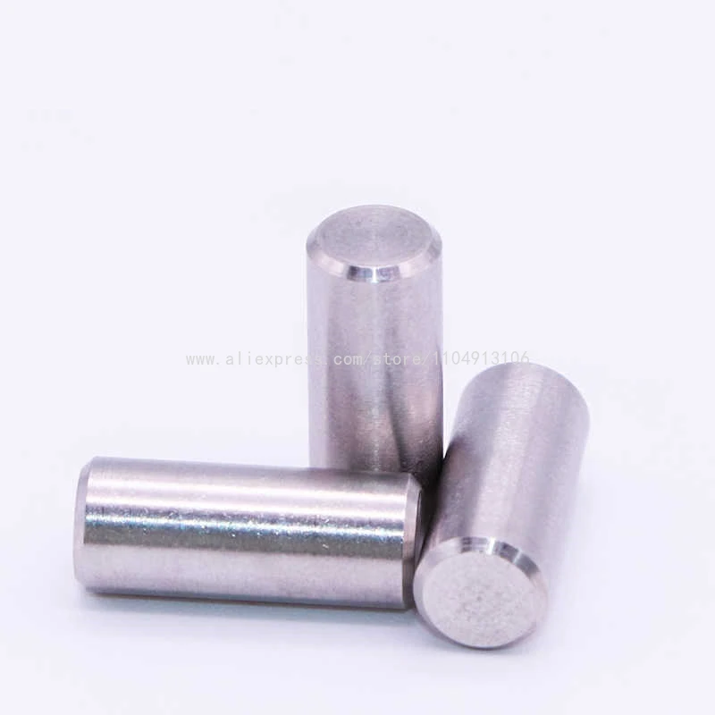 Diameter 4mm 5mm Solid 304 Stainless Steel Flat Head Cylindrical Pin Locating Dowel Pin Positioning Dowel Pin Length 3-100mm