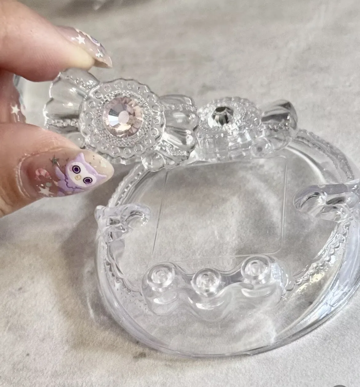

Tamagotchi Uni Transparent Bow Series Protective Case With Diy Bow Accessories