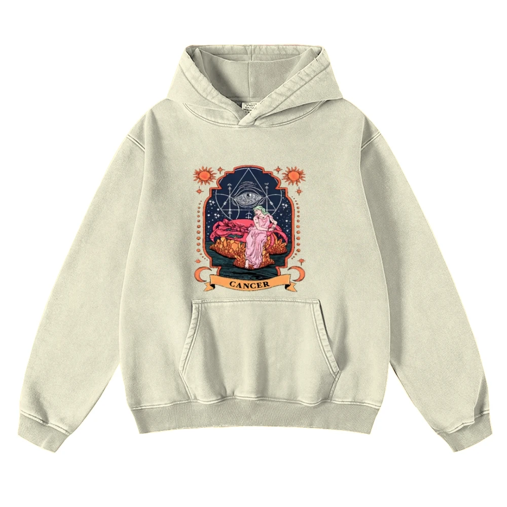 Vintage Cotton Hooded Sweater Fashion Romantic Star Princess Print Comfortable High Quality Shoulder Trend New Hoodie Sweatshirt