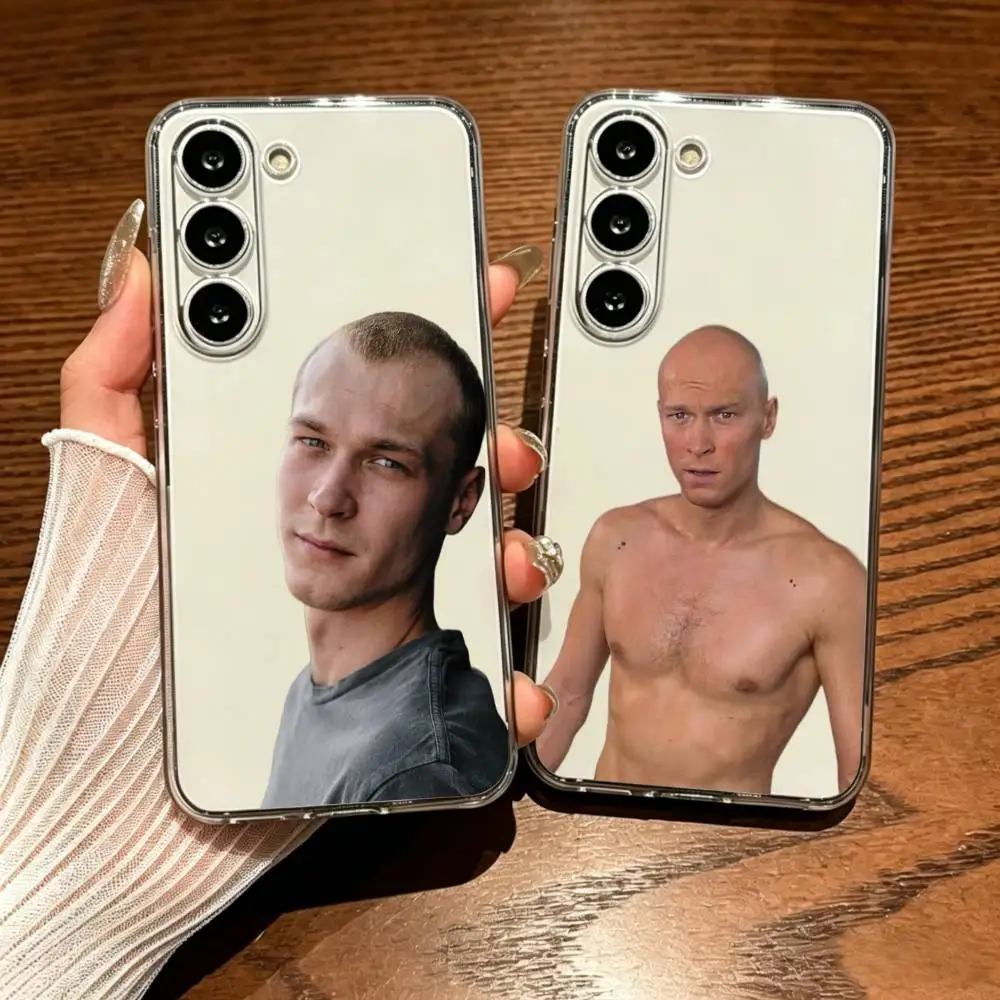 Yura Borisov-funda transparente con orificios precisos para teléfono Samsung Galaxy A73/A72/A71/A53/A52/A51/A22/A91/A80