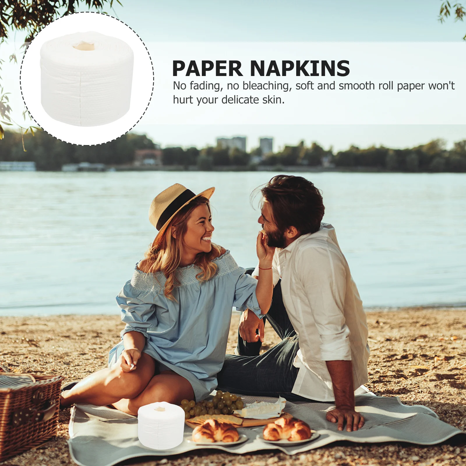 1 rotolo di salvietta per il viso usa e getta, portatile, morbido, confortevole, assorbente, delicato sulla pelle, per i viaggi