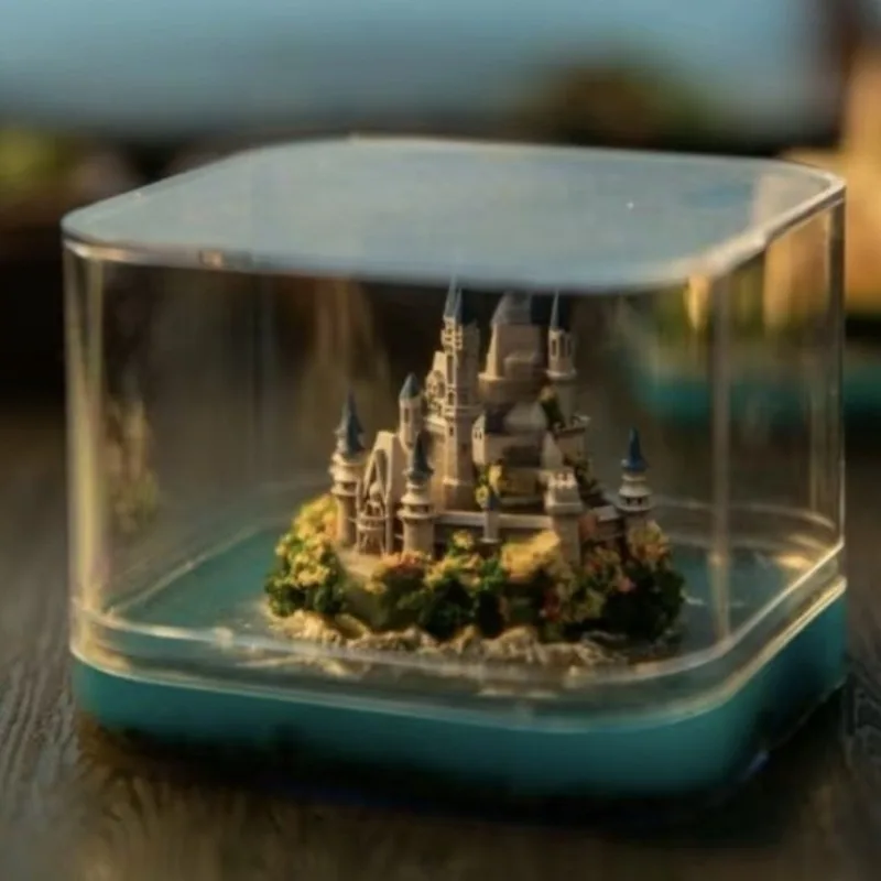 

Handmade Castle Resin Miniature Landscape Modern Minimalist Home Decor Gift Ready Made Epoxy Art Desk Ornament