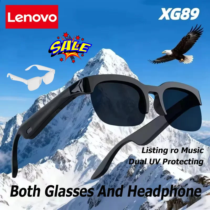 

Lenovo XG89 AI Smart Translator Sunglasses Bluetooth 120+ Languages UV400 Real-time Translation Hands-free Calls Travel​ 2026