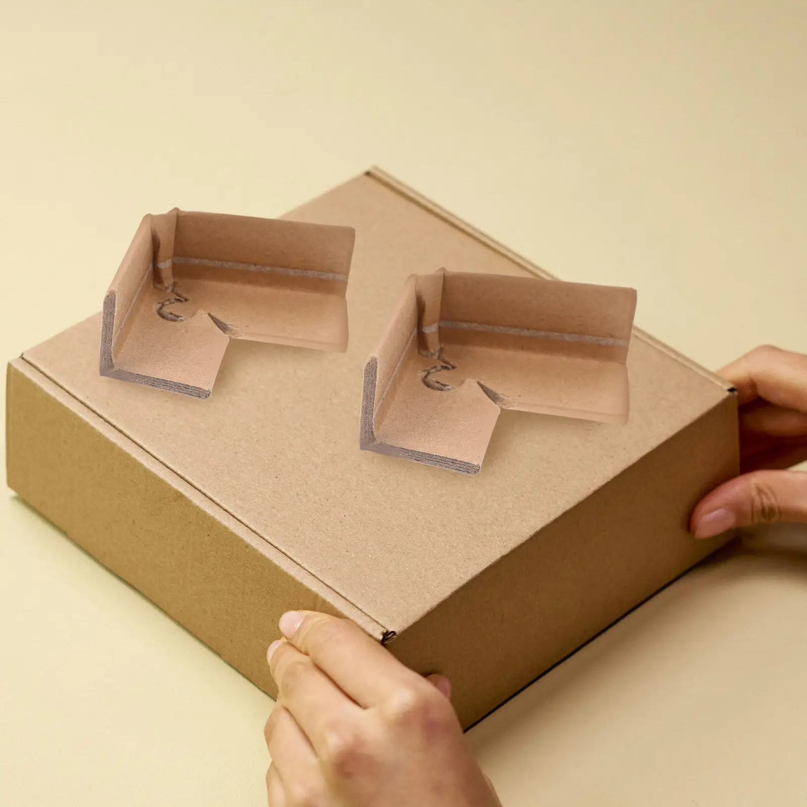 

20Pcs Snap-Style Paper Corner Guards Heavy Duty Packaging Edge Protectors for Shipping Boxes Cartons Cabinets Furniture Door