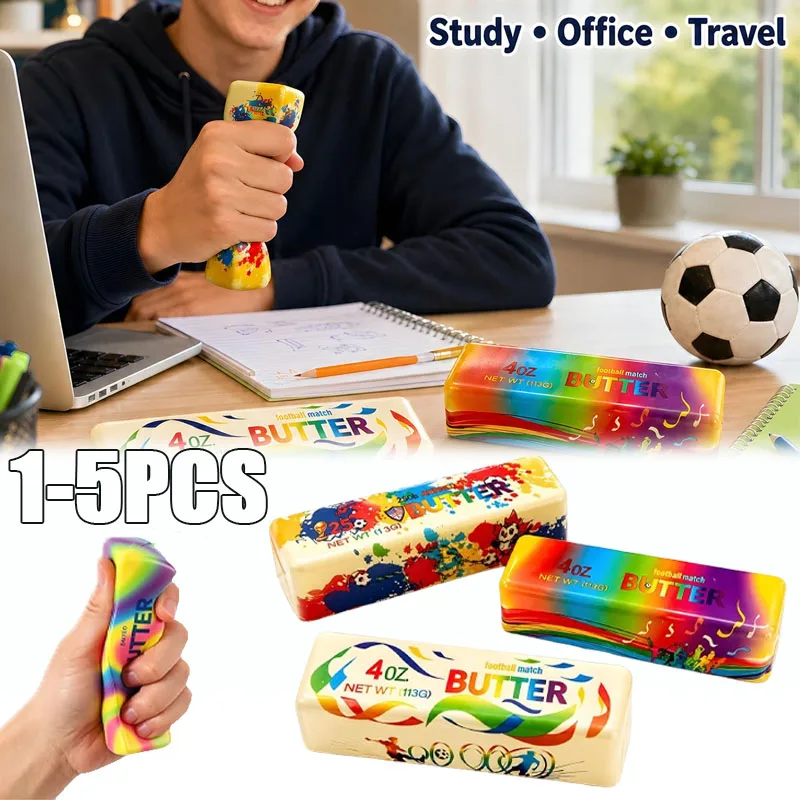 

1-5PCS Realistic Simulated Butter Block Squishy Toy Slow Rising Soft Squeeze Stress Relief Sensory Toy Anxiety Relief Gift