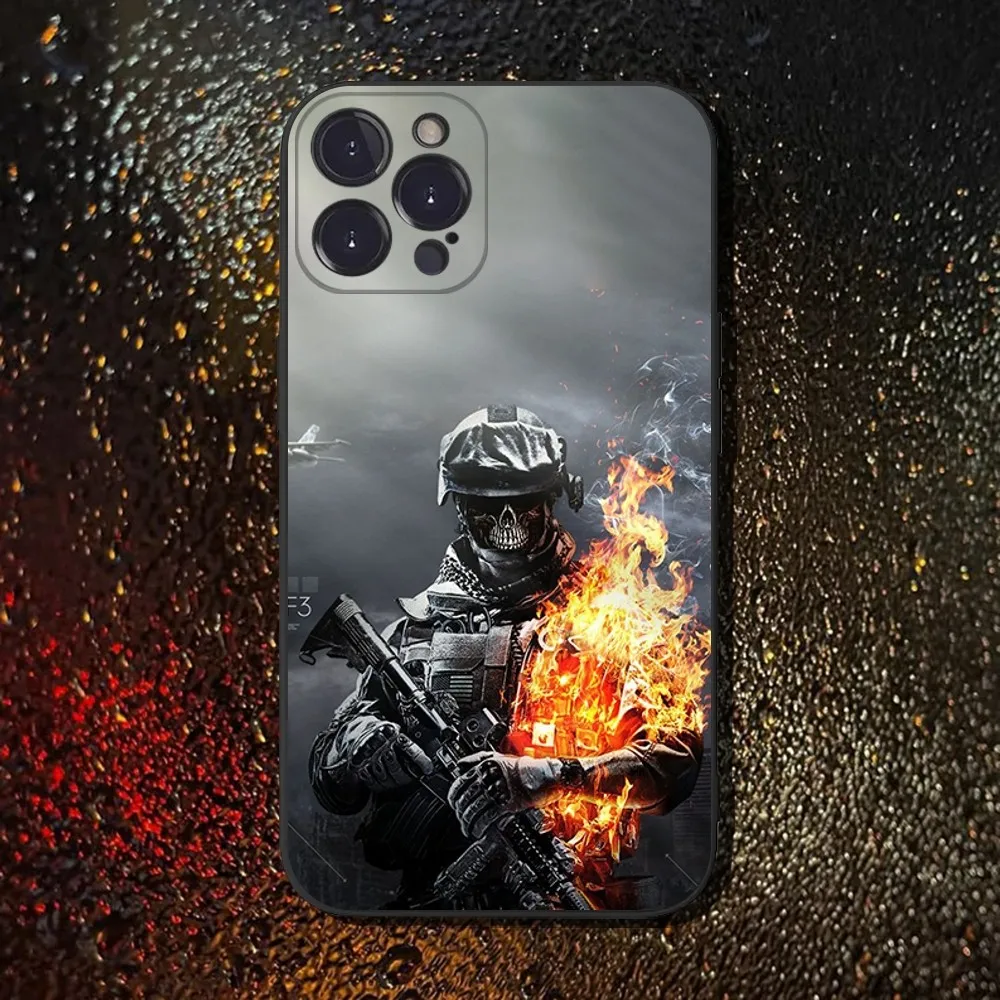 Army Special Forces Phone Case For iPhone 16,15,14,13,12,11 Plus,Pro Max,XS,X,XR,SE,Mini,8,7,Soft Silicone Black Cover