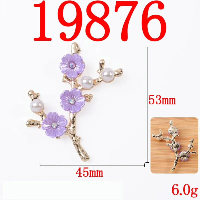 5 Pcs/Lot New 45mm*53mm Alloy Creative Golor Pearls Buttons Jewelry For Earrings Choker Hair DIY Jewelry Accessories Handmade