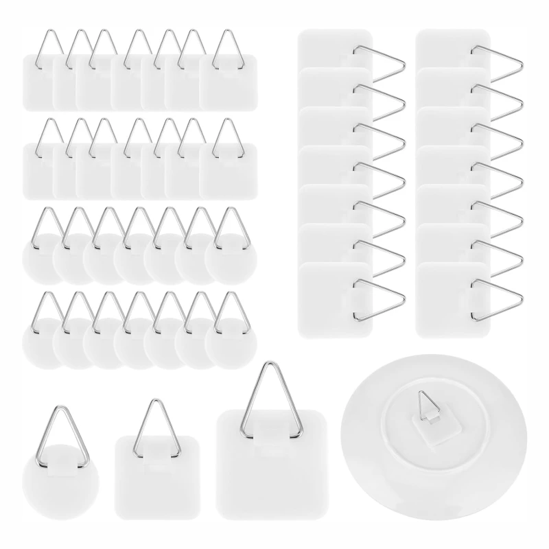 15PCS Invisible Adhesive Plate Hanger Vertical Plate Holders Portable Wall Dish Hanging Hooks for Home Art Decor Accessories