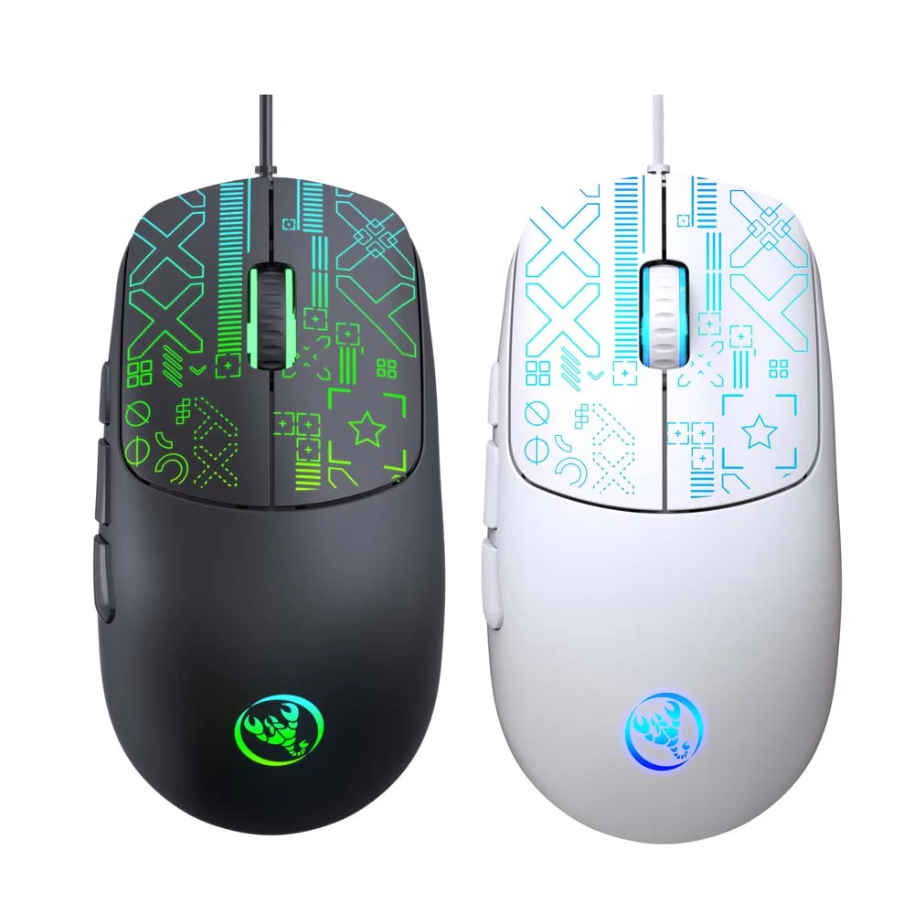 

Colorful Lighting Gaming Mouse Graffiti Comfortable Matte Face Adjustable 3600DPI 6 Button Mouse Laptop Computer PC USB Mice