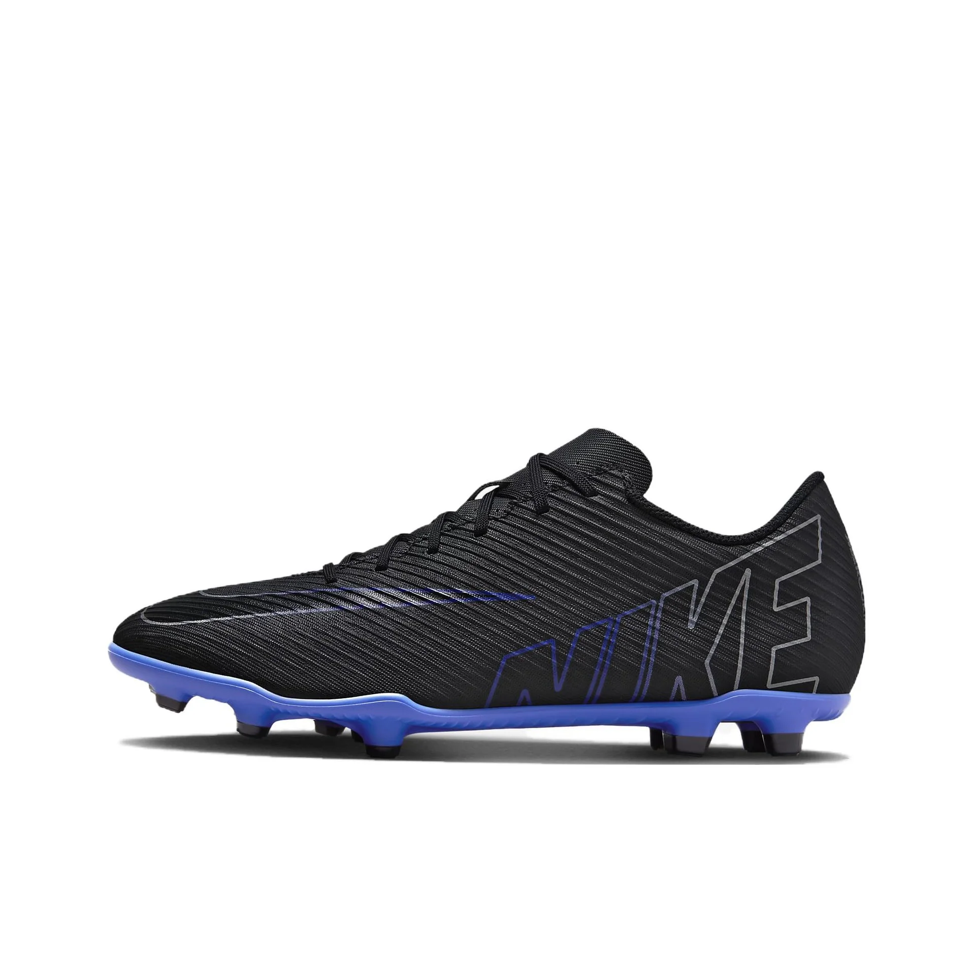 Nike Mercurial Vapor 15 MG Multi Ground Slip Resistant Abrasion Resistant Soccer Shoes Unisex Black Blue DJ5963-040