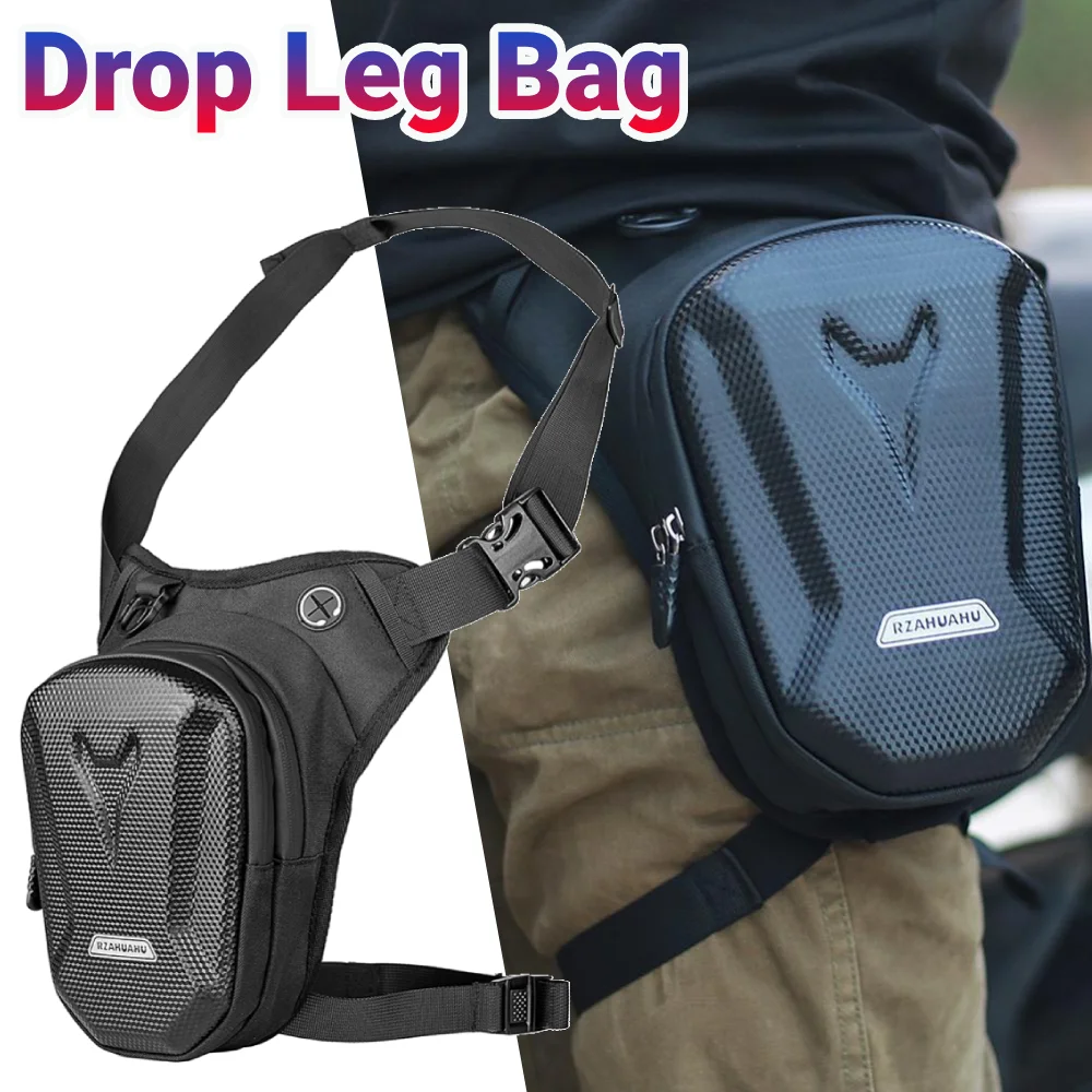 

Motorcycle Drop Leg Bag Waterproof Hard Shell Motorcycle Leg Side Bag Outdoor Casual Waist Bag Mobile Phone Purse Hip Bum Pack