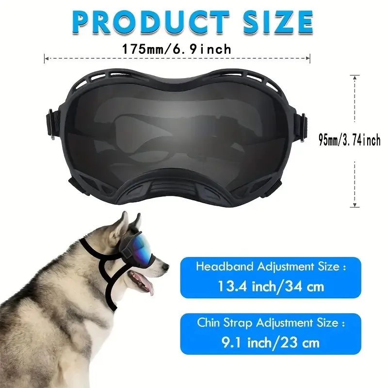 Pet supplies Big dog glasses pet outdoor goggles windproof sand rain and snow resistant tactical sunglasses 1