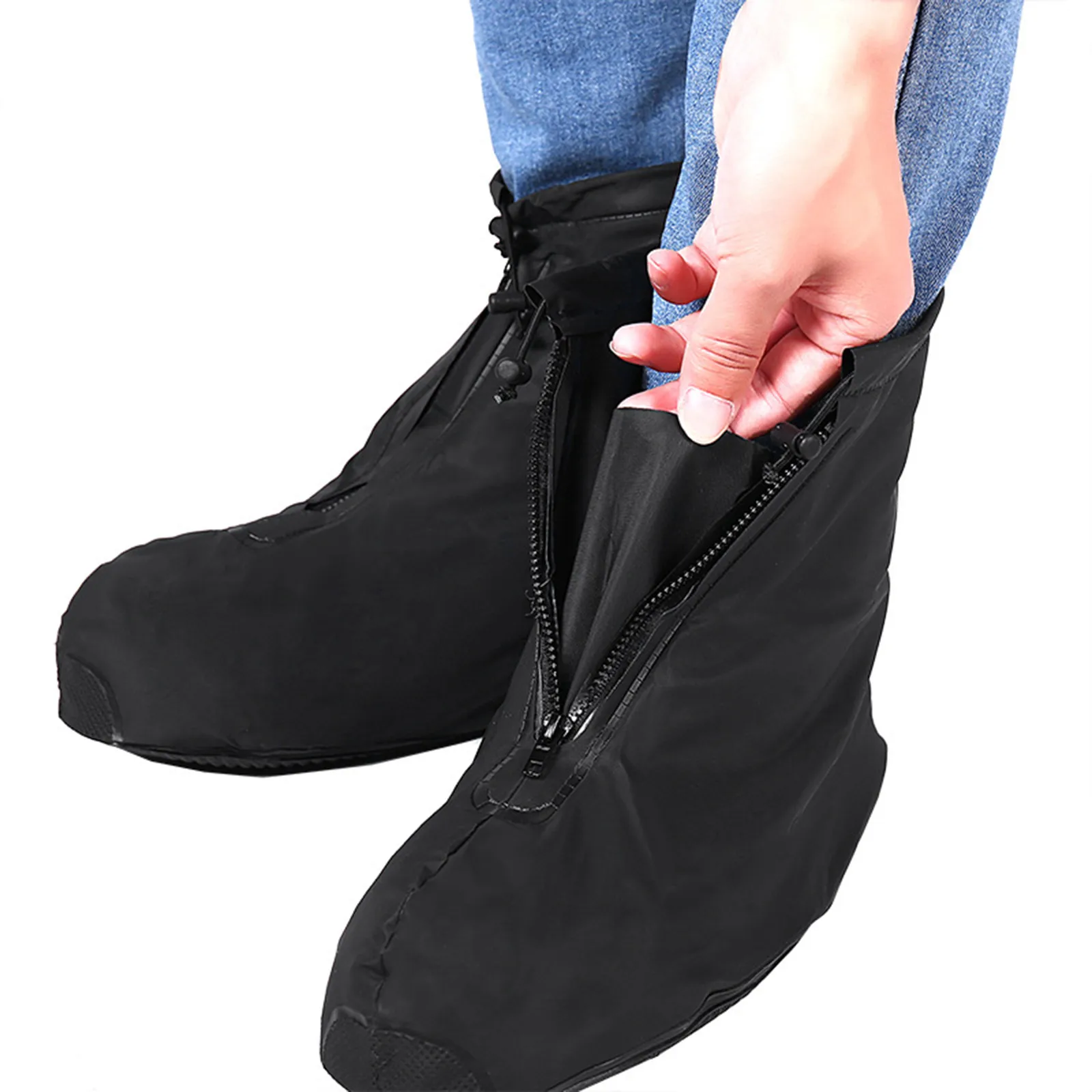 Rain Shoe Cover Men And Women Shoe Cover Waterproof Rainy Weather Rain Shoe Cover Non-slip Thickening Wear-resistant