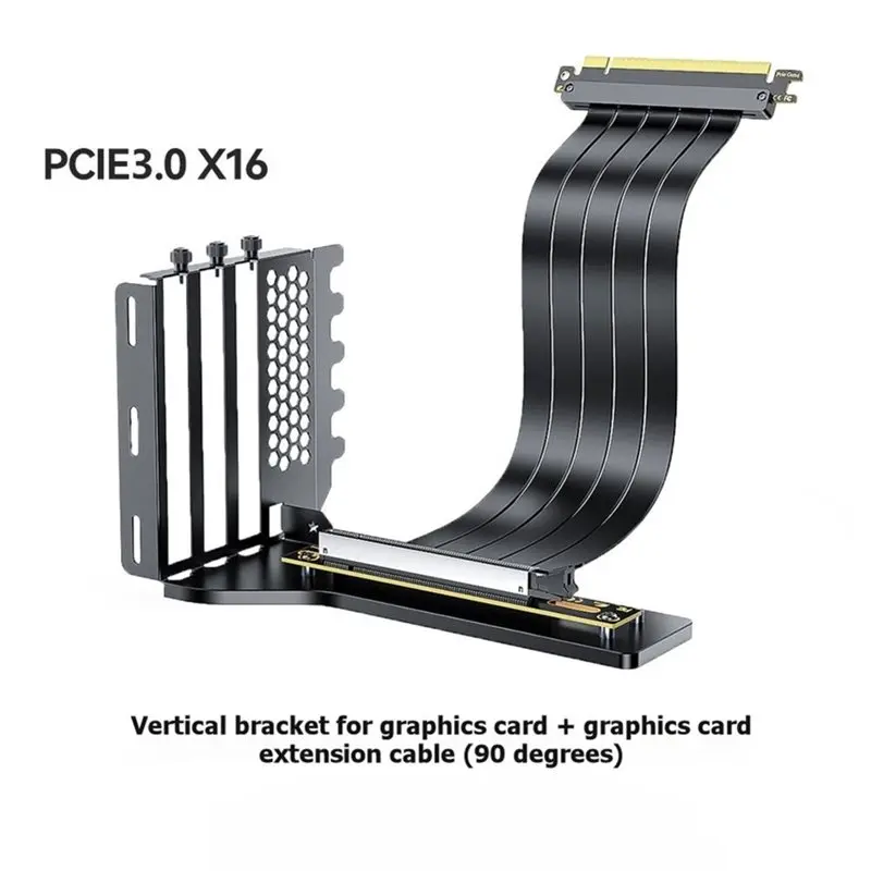 [NEW!A25P】 Vertical Mount Bracket Included Pcie 3.0 X16 GPU Riser Cable Kit 20Cm Graphics Card Extension Cable For Gaming Comput