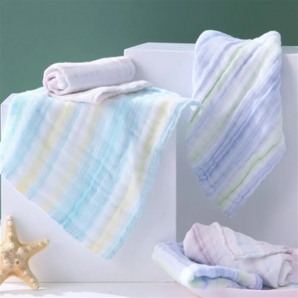 3Pcs Burp Cloth 25x25cm Baby Face Towel Soft 6 Layer Gauze Saliva Towel Thickened Quick-drying Newborn Handkerchief Adult