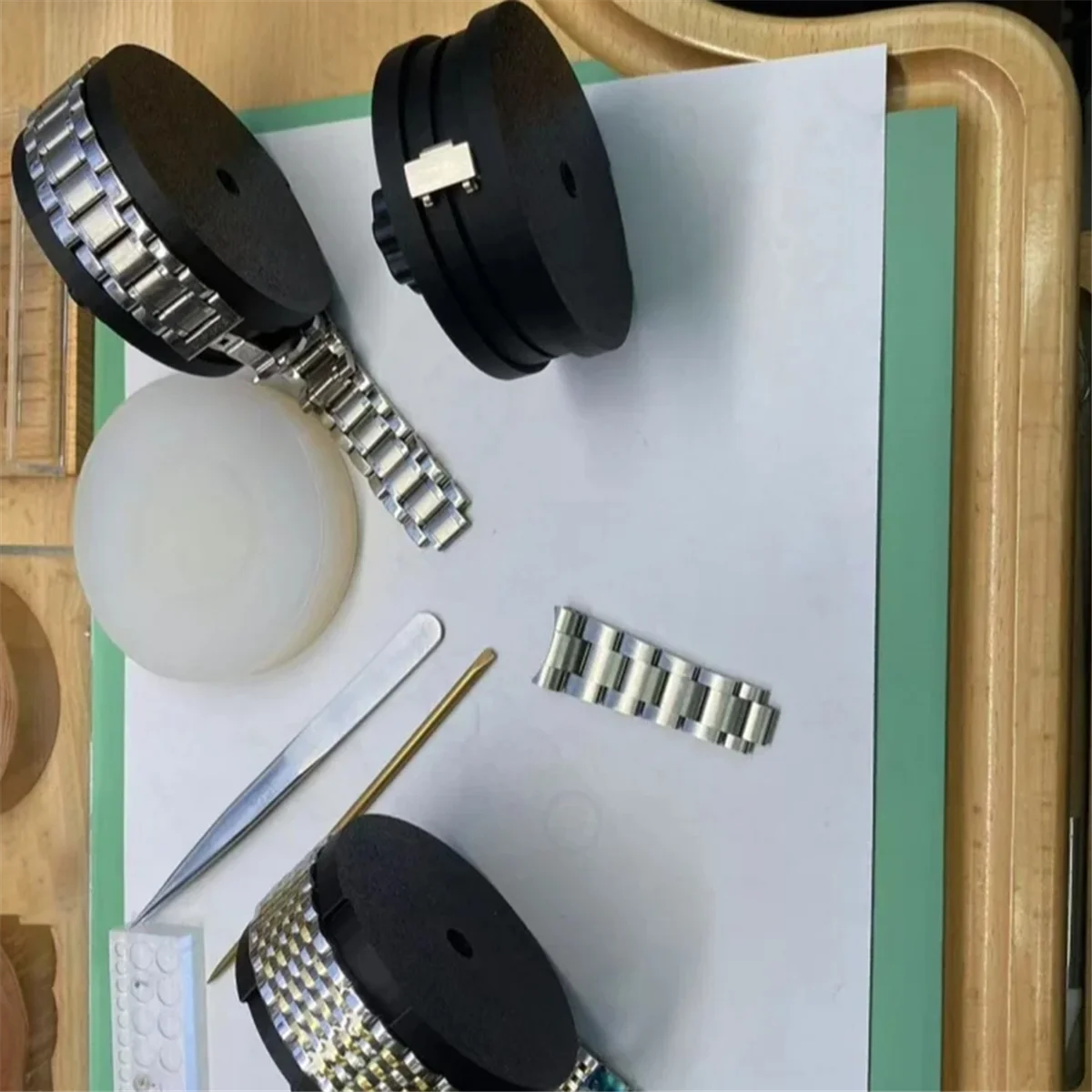 UNCL حزام (استيك) ساعة تلميع أدوات إصلاح الساعاتي حزام ساعة تلميع المعونة قابل للتعديل عرض حزام (استيك) ساعة تلميع