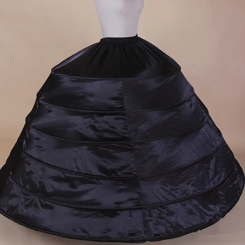 

In Stock Ball Gown Petticoats High Quality 6 Hoops Crinoline Underskirt For Wedding Dress Bridal Gown