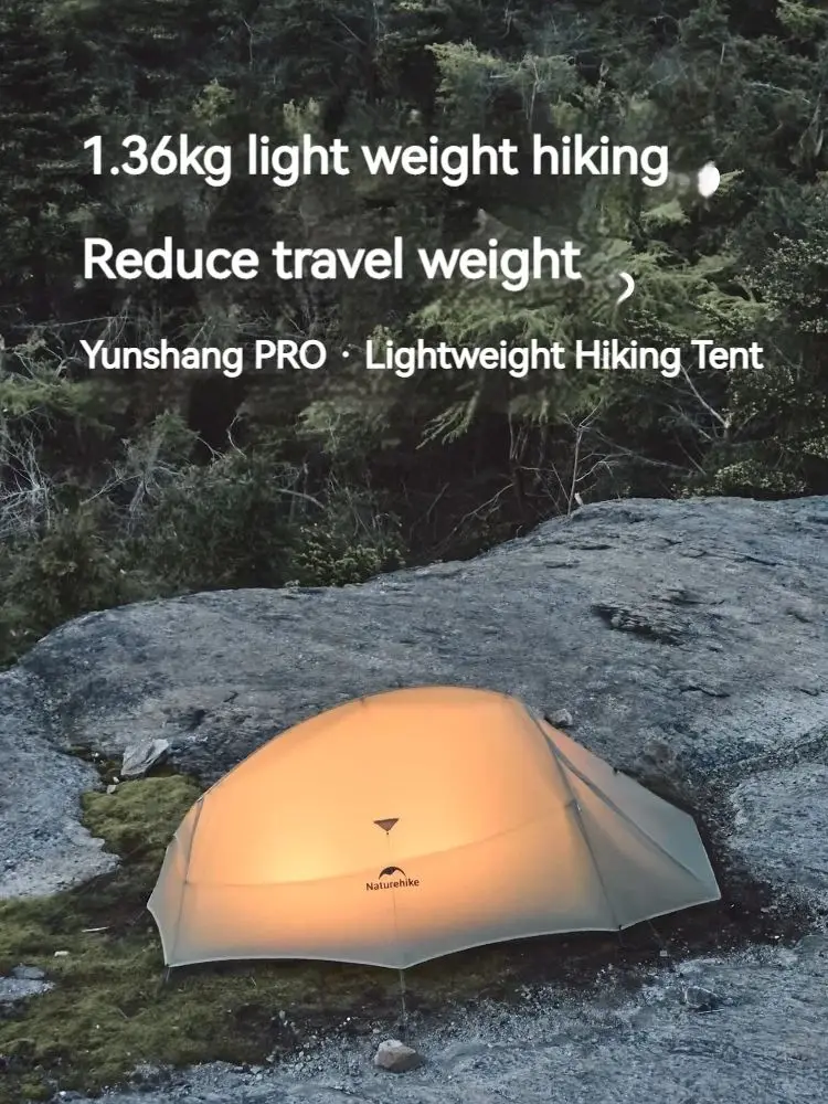 Naturehike Cloud Up Pro Kampeertent 1/2/3 personen 20D Nylon Wandeltent Ultralichte draagbare waterdichte lichtgewicht tent voor buiten - afbeelding 2