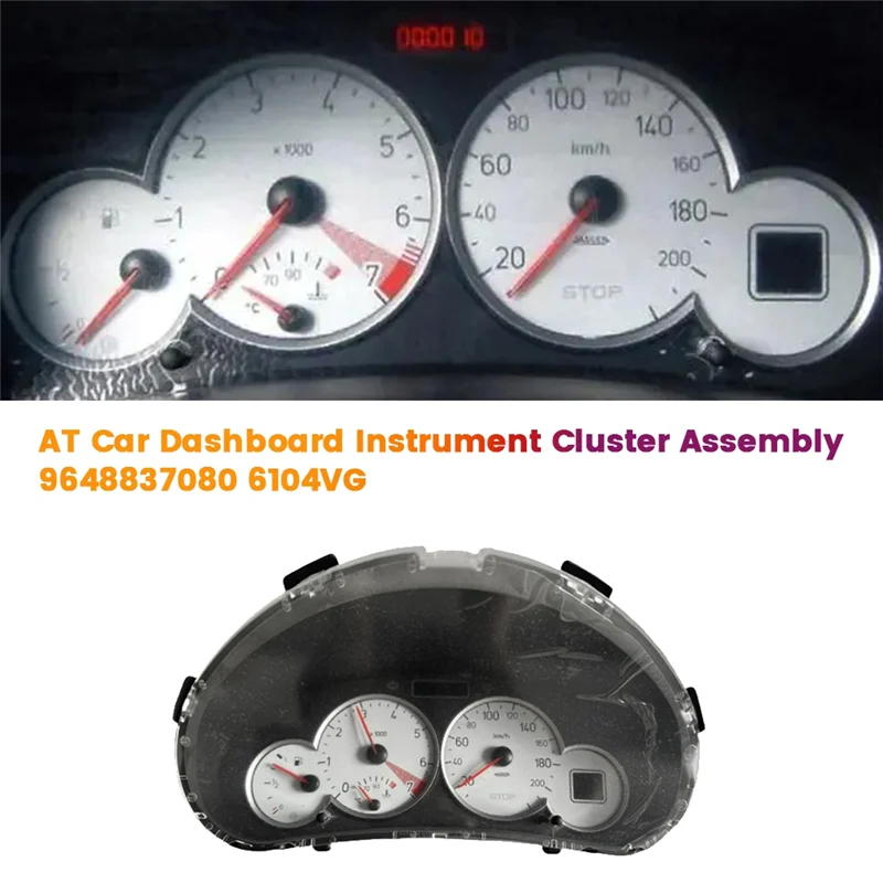 

MT Car Fuel Instrument Cluster Assembly 9648837080 6104VG For 206 2005-2008