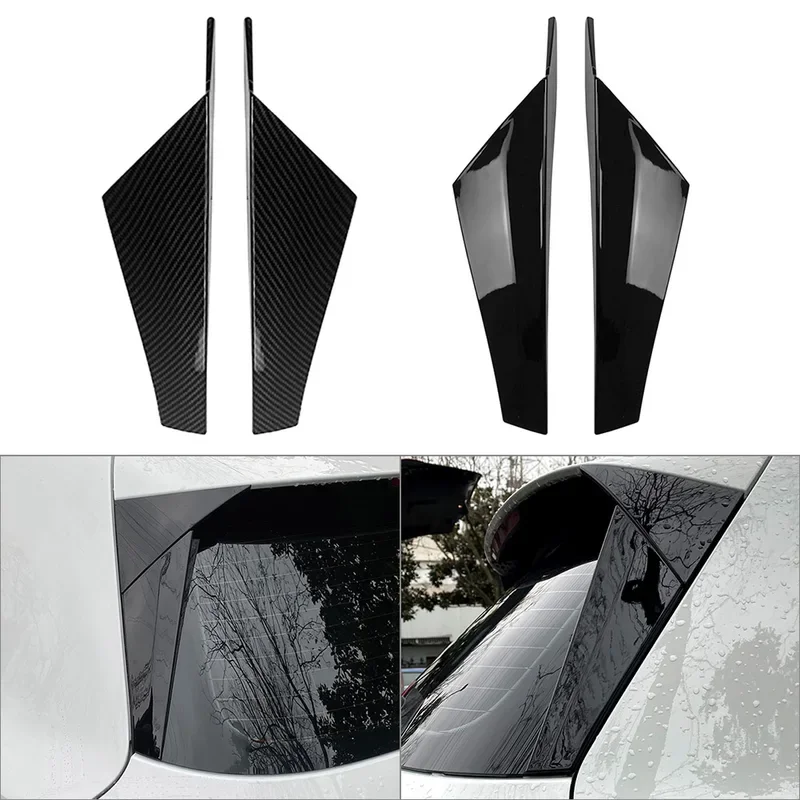 

Car Rear Window Spoiler Side Wing Trim Cover Decoration Fit For VW Golf 8 MK8 2020-2021 Carbon Fiber/Gloss Black