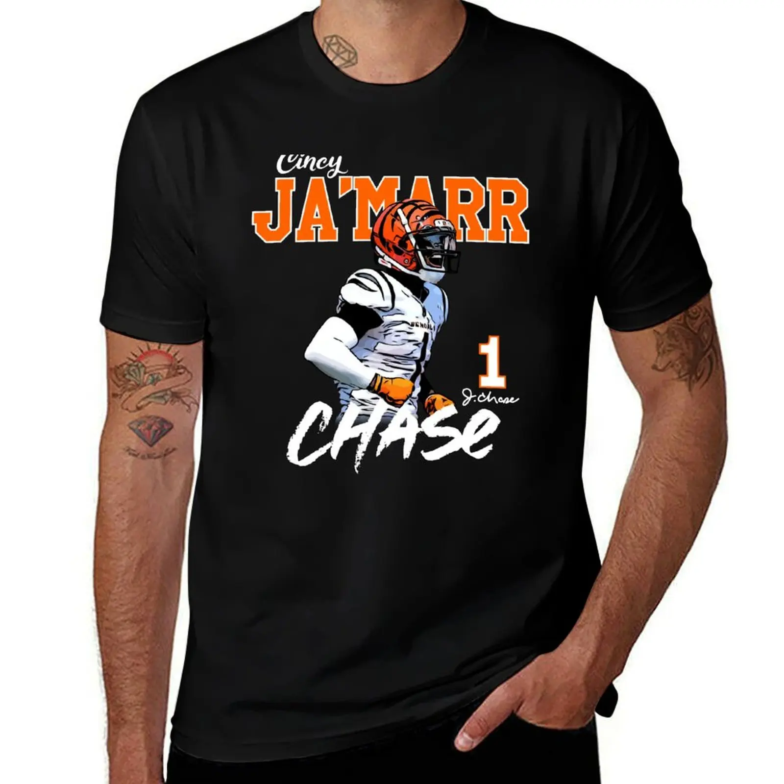 

Ja'MARR CHASE T-Shirt man tshirt t shirt for man cotton t shirts high quality T-Shirt