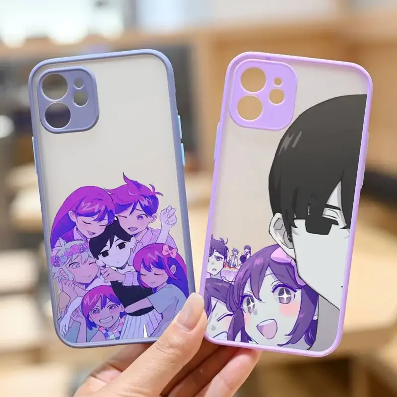 Cute Omori Game Phone Case For IPhone 12 11 13 14 Pro Max XR XS Max X SE2020 7 8 PlusHard Shockproof Purple Case