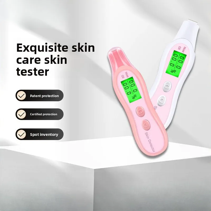 

Портативный детектор кожи лица, домашний инструмент на батарейках для тестирования влаги кожи, содержания масла и эластичности, легко