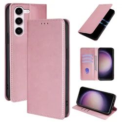 Bussiness Leather Wallet Phone Case for Samsung Galaxy S24 S23 S22 S21 Ultra Plus FE Flip Cover Magnetic Case With Card Slots