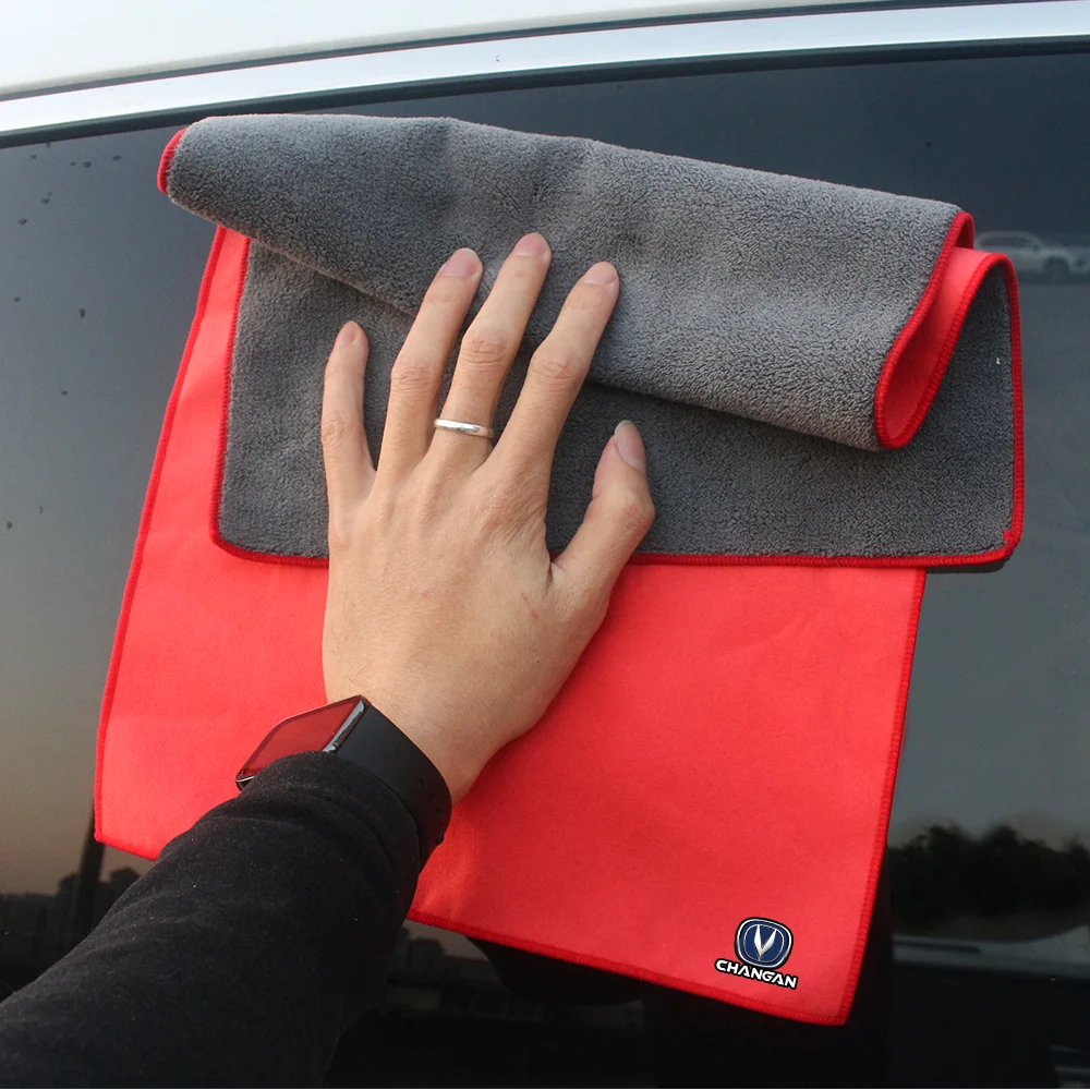 For Changan UNIT UNIK CS35PLUS CS55 PLUS CS75 X7 Car Wash Towel Cleaning Cloth Dry Cloth Coral Fleece Car Towel Chamois Leather