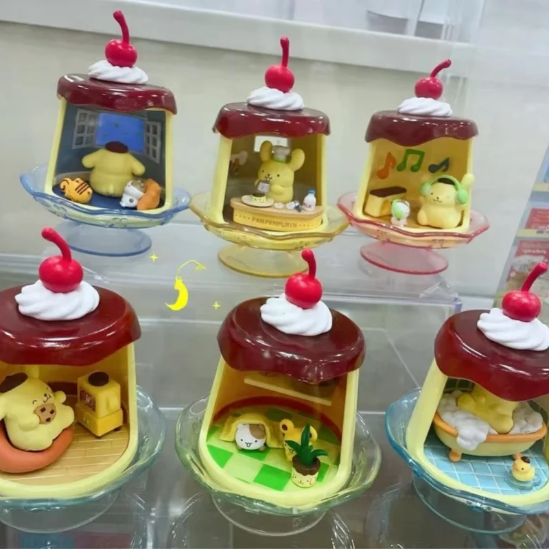 레멘트 블라인드 박스 푸딩 독 '매일' 테마 미니어처 장면 데스크탑 디스플레이 장난감 피규어 집 장식용