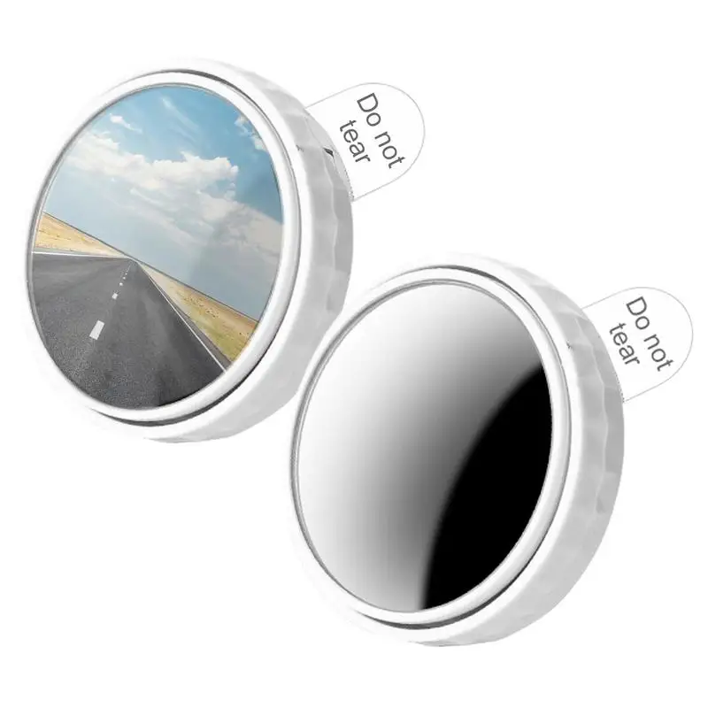 360 Degree Car Rearview Sucker Mirror Blind Spot Mirror Adjustable Round Frame Convex Wide Angle Clear Rearview For Trucks