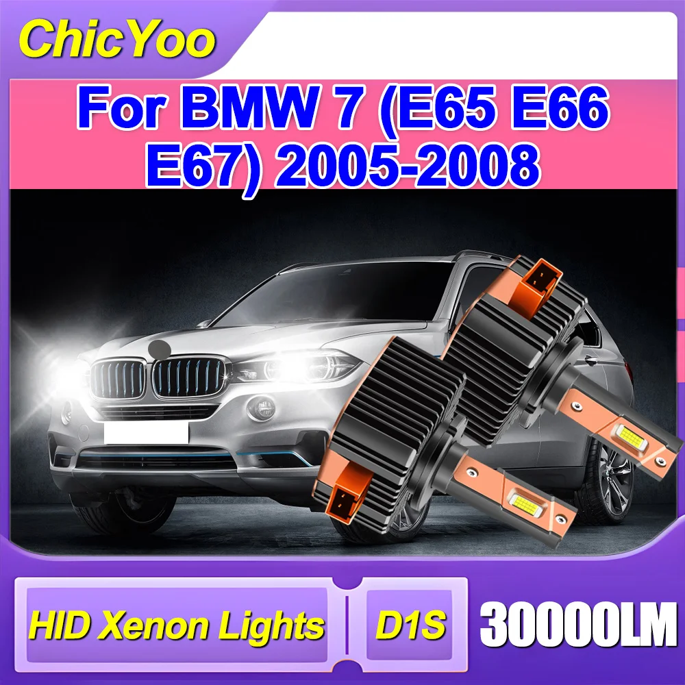 

Canbus No error 30000LM High Power LED Headlight Bulbs 120W HID Xenon Lights 6000K Car Lights For BMW 7 (E65 E66 E67) 2005-2008