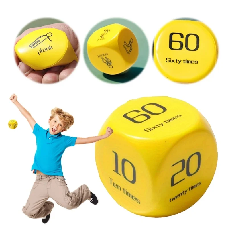 2Pcs New Fitness Dice Sports Dice 6-Sided Fun Exercise Dice Plank/Push-up/Sit-up/Jump/Lunge/ For Solo Or Group Classes Exercise