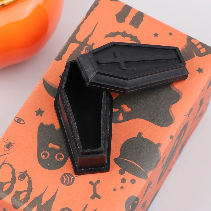 1PC Halloween Treat Coffin Box con coperchi Home Decor scatole per bara in miniatura scatole per bara per dolcetti di Halloween bara Prank Props