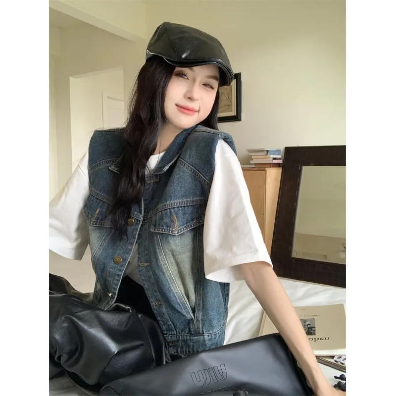 

Denim Coat Pink Flowers Womens Summer Canvas Pocketed Sashes Minimalist Beachwear Hipster Drop-Shoulder Hollowed Out Jackets Y2K