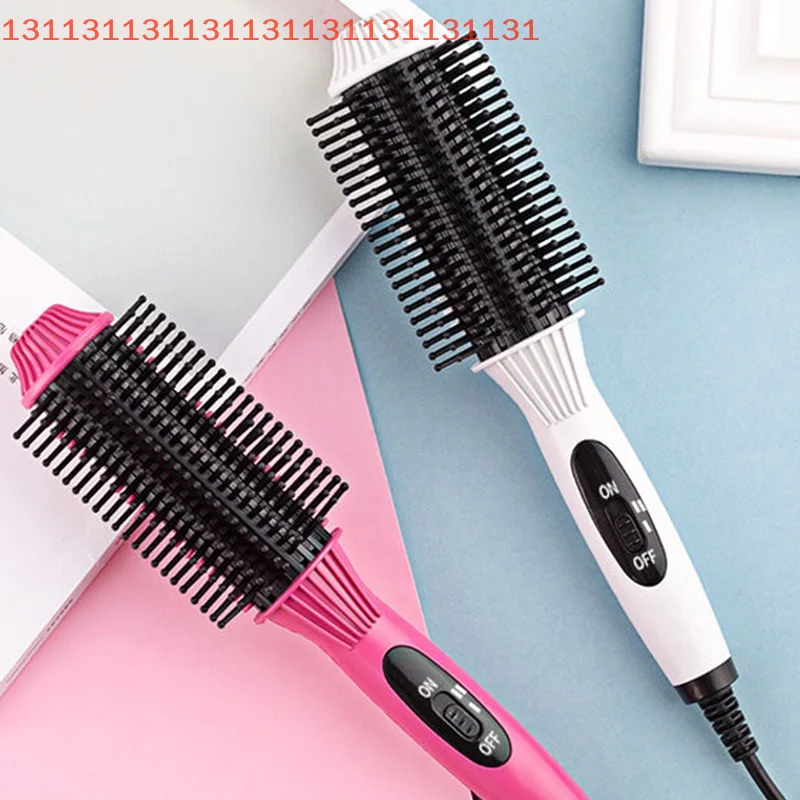 فرش فرد الشعر الكهربائية، أداة تصفيف احترافية، مكواة تجعيد تسخين متعددة الوظائف، فرشاة مستديرة ساخنة من السيراميك #4