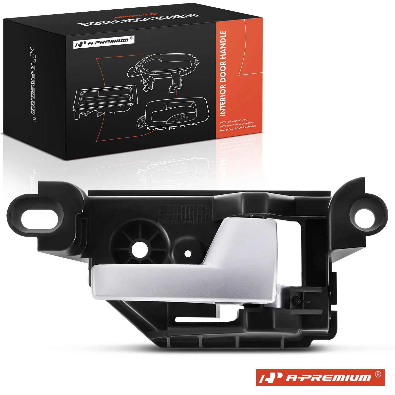 A-Premium Front Passenger Side Black & Silver Interior Door Handle for Ford Freestyle 2005-2007