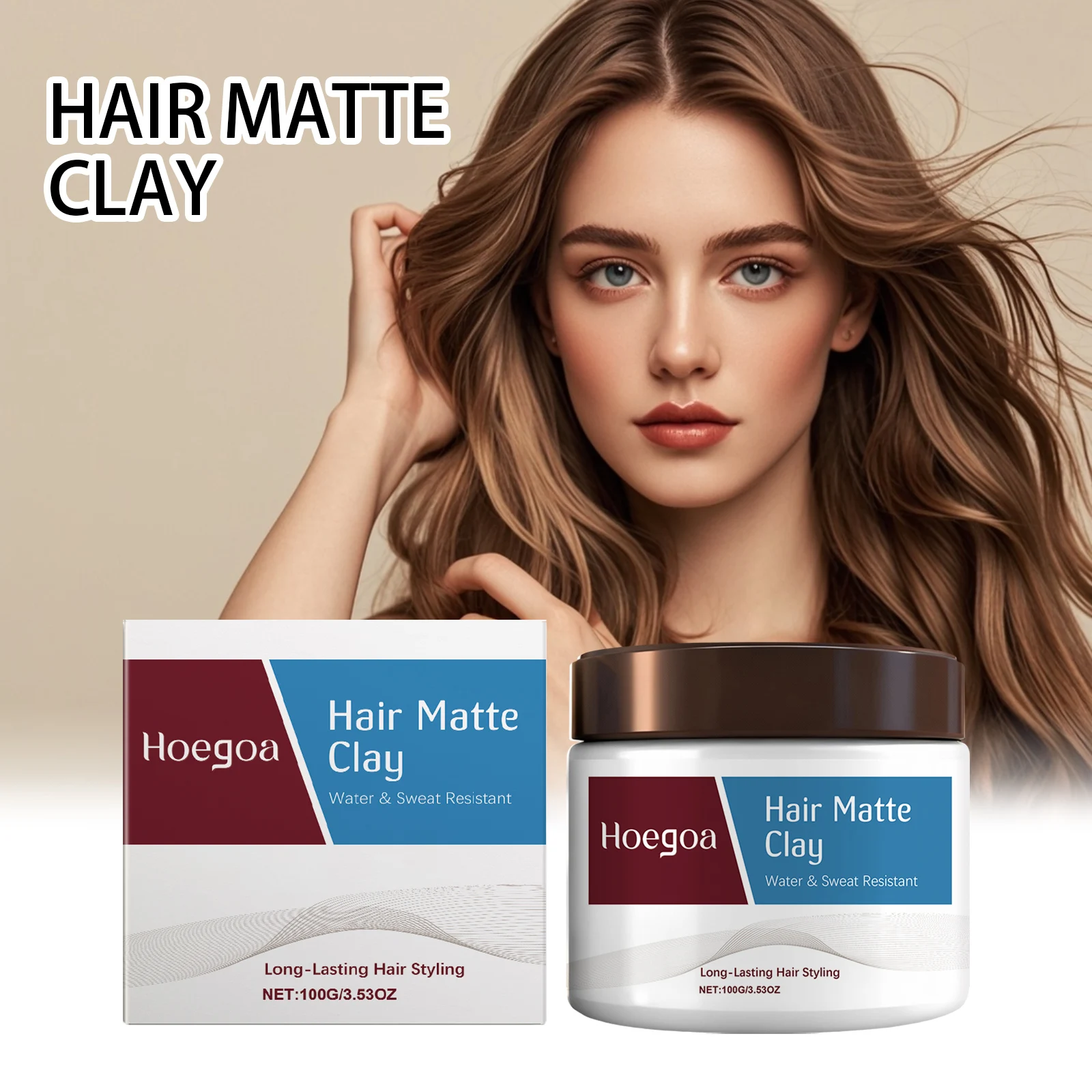 Lasting Hair Styling Matte Clay Hair Gel Non Greasy Strong Hold Hairstyle Finished Hair Styling Clay Mud Hair Cream Refreshing H