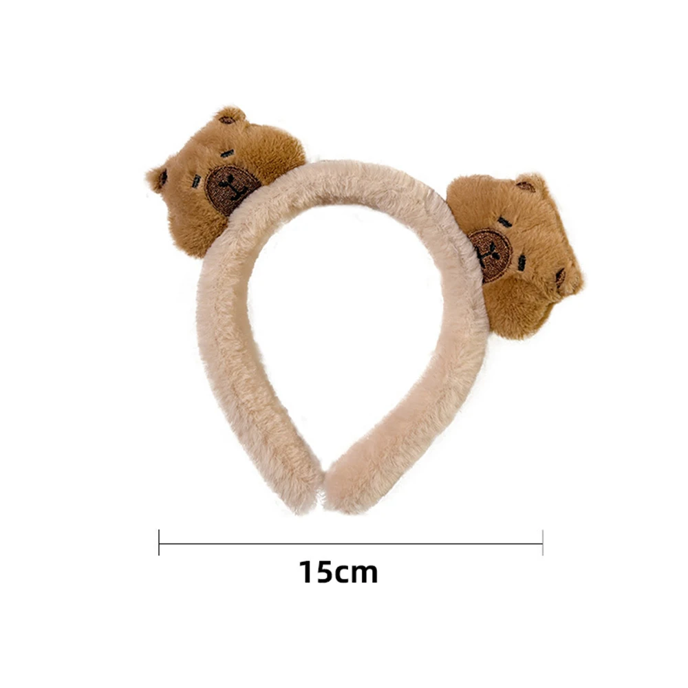 Capybara Plush Hair Bands Cartoon Anime Doll Hair Hoop Wash Face Capybara Headband Cute Capybara Headwear Girl Christmas Gifts