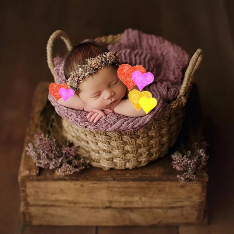 RIRI Infant Photo Props Basket Rugs DIY Photo Background Photostudio Backdrop Accessories Newborn Milestones Photo Blanket