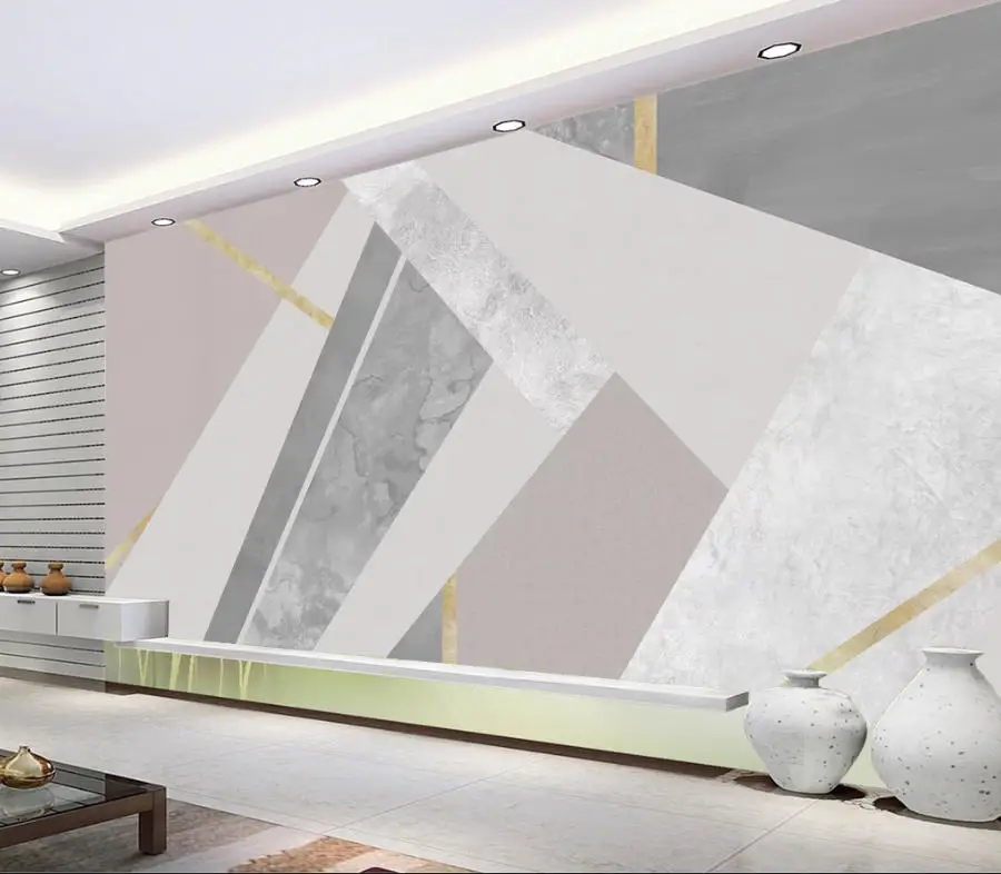 Modern Minimalist Abstract Geometric Marble 3D Wallpaper Customizable Bedroom Study Background Decor Custom Wallpaper mural